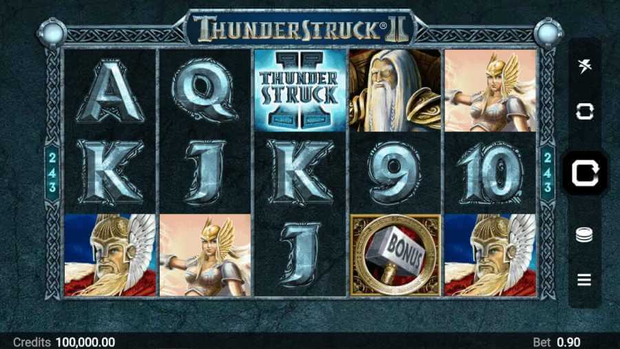 Thunderstruck II Slot View
